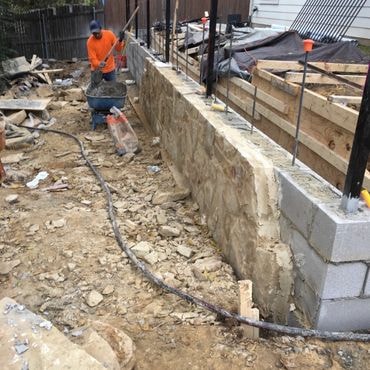 Masonry retaining wall project
